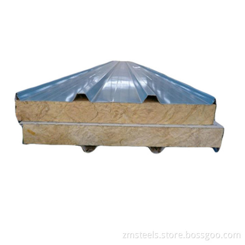 energy saving prefabricated rockwool sandwich wall pannel